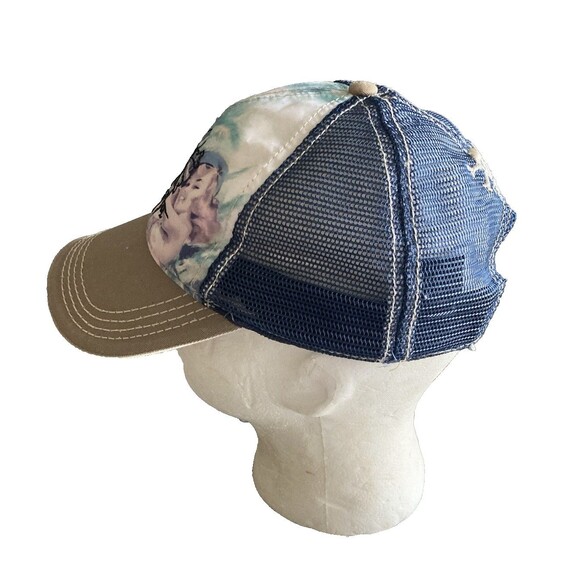 Calcutta Mesh Snapback Hat OS Skull Crossbones Fishing Golf Baseball Cap - Picture 4 of 9